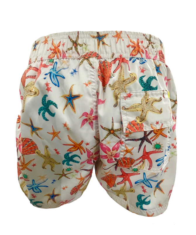Seashells Board Shorts White